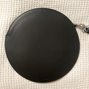 Kara Circle Clutch Purse in Black Statement